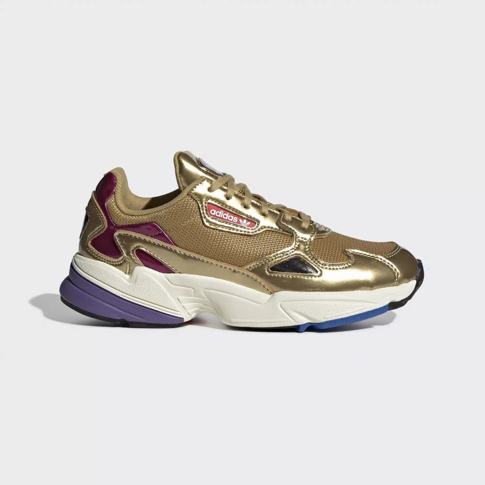 Adidas Falcon Tenis Dorados Para Mujer (MX-78539)